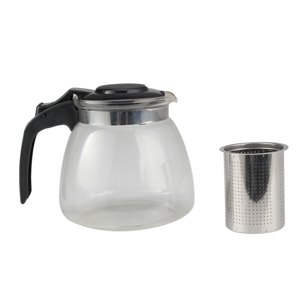 Tea Pot With Removable Stainless Steel Infuser, Plastic Handle