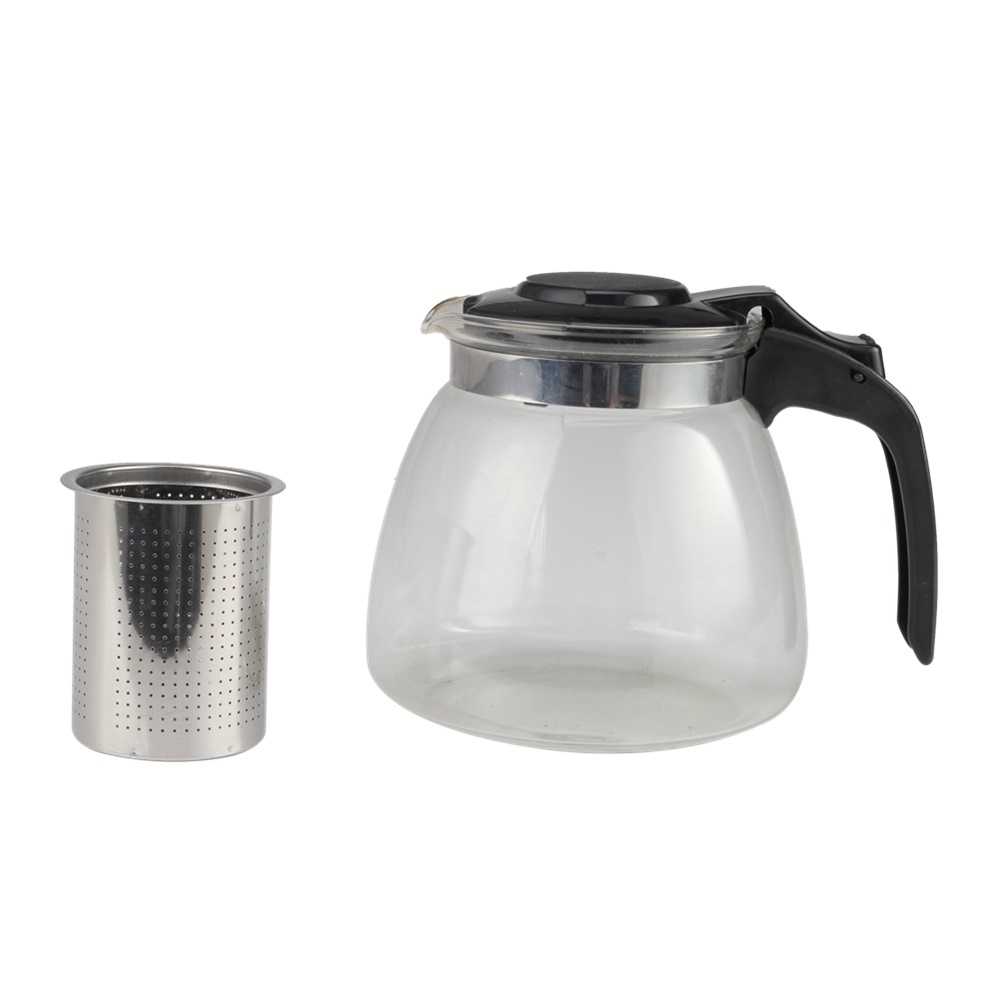 Tea Pot With Removable Stainless Steel Infuser, Plastic Handle