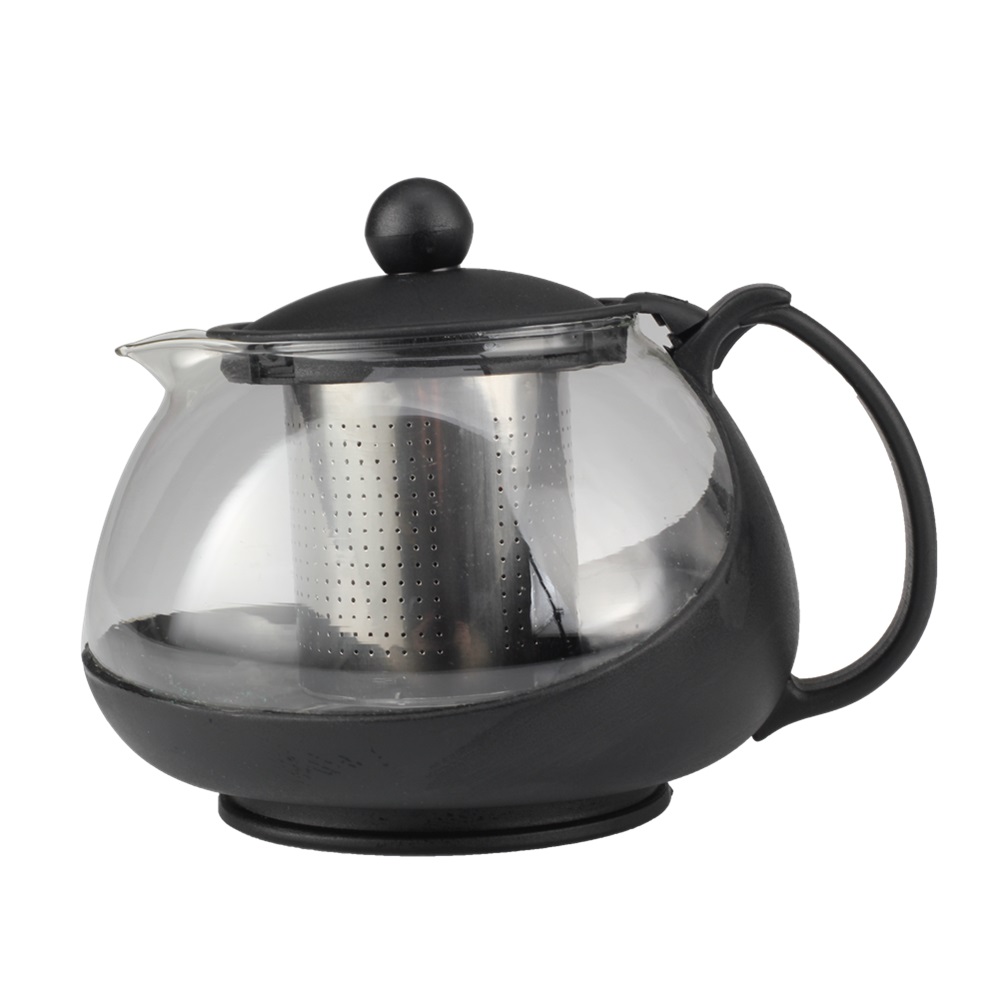 Glass Teapot With Heat Resistant Stainless Steel Infuser Perfect for Tea And Coffee