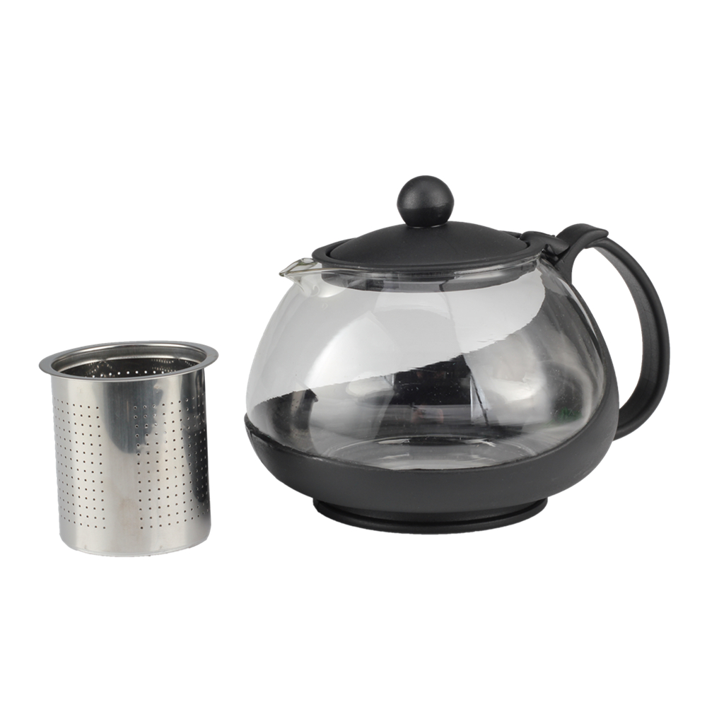 Glass Teapot With Heat Resistant Stainless Steel Infuser Perfect for Tea And Coffee