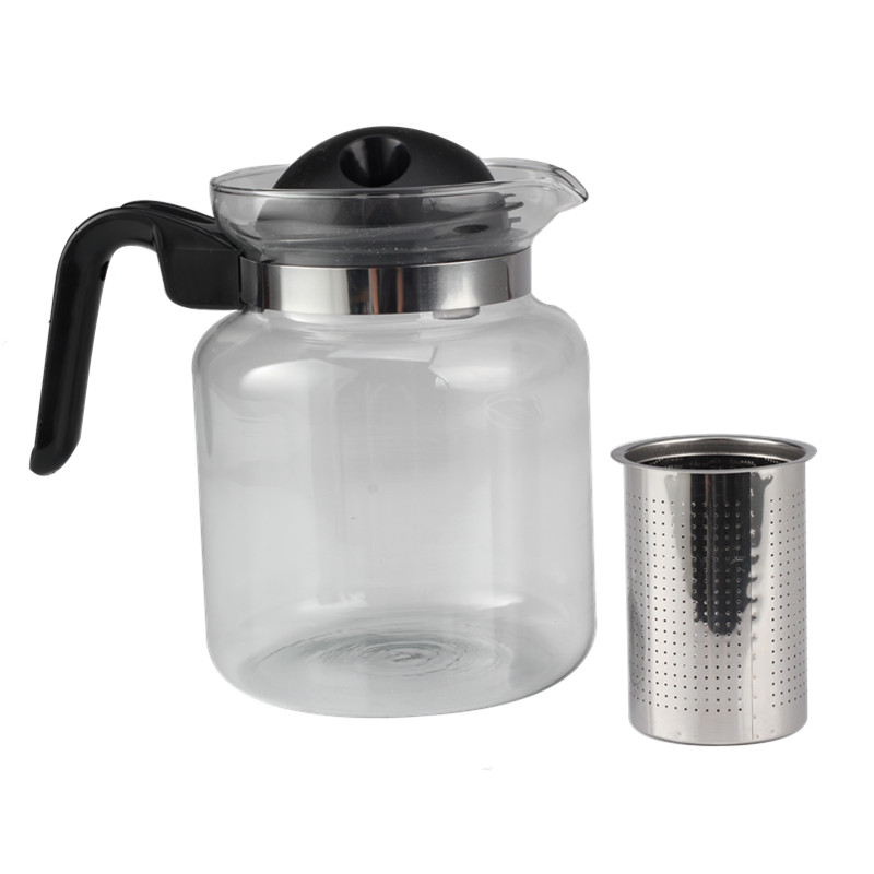 Glass Teapot With Stainless Steel Infuser Perfect for Tea And Coffee