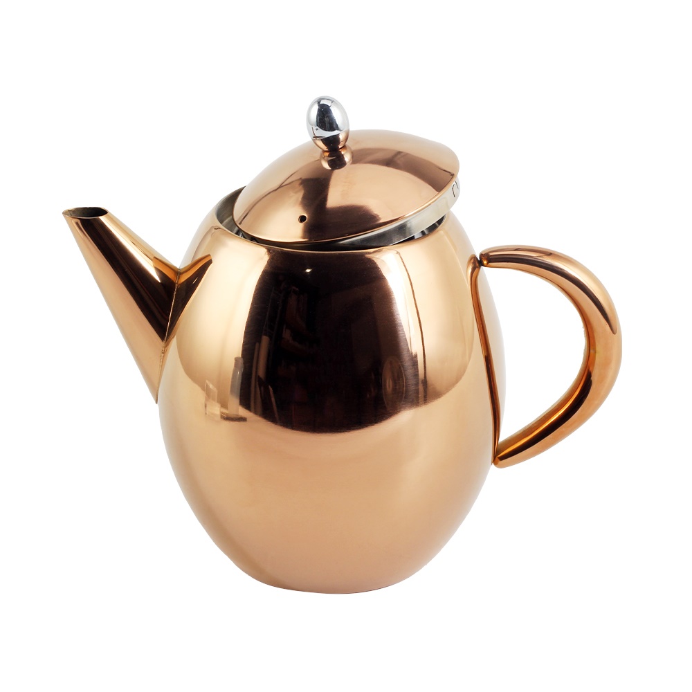 Double Walled Stainless Steel Teapot Coffee Pot