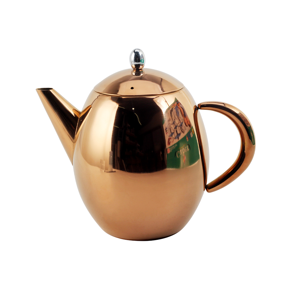 Double Walled Stainless Steel Teapot Coffee Pot