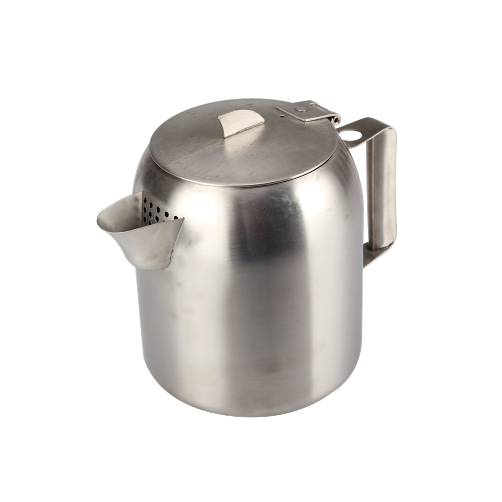 Double Walled Stainless Steel Teapot, Flip Up Kettle