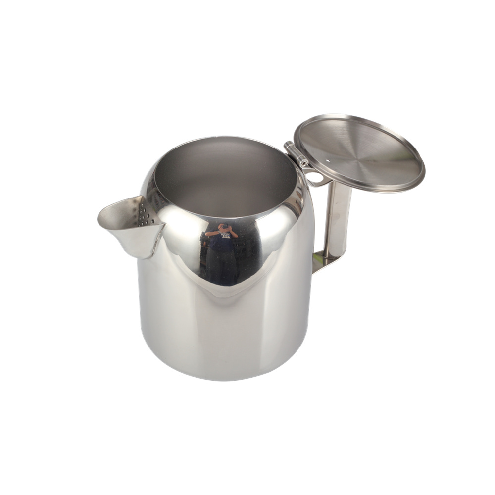 Double Walled Stainless Steel Teapot, Flip Up Kettle