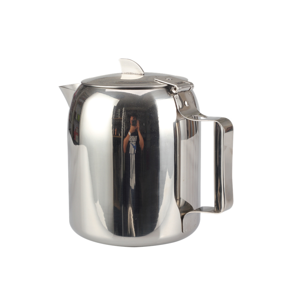 Double Walled Stainless Steel Teapot, Flip Up Kettle