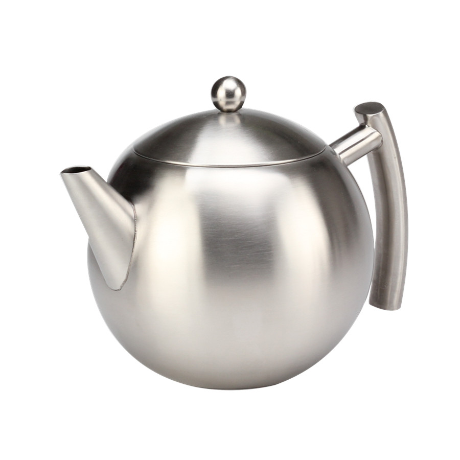 Double Walled Stainless Steel Tea Containing Kettle, Easy Pour Tea Pot