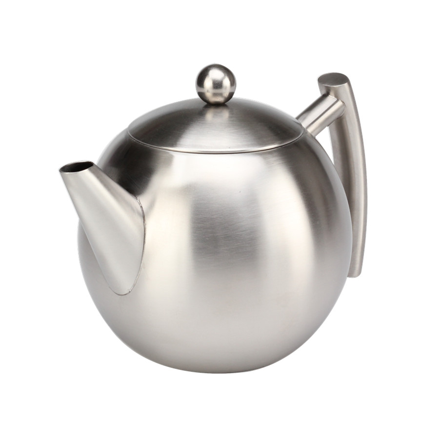 Double Walled Stainless Steel Tea Containing Kettle, Easy Pour Tea Pot