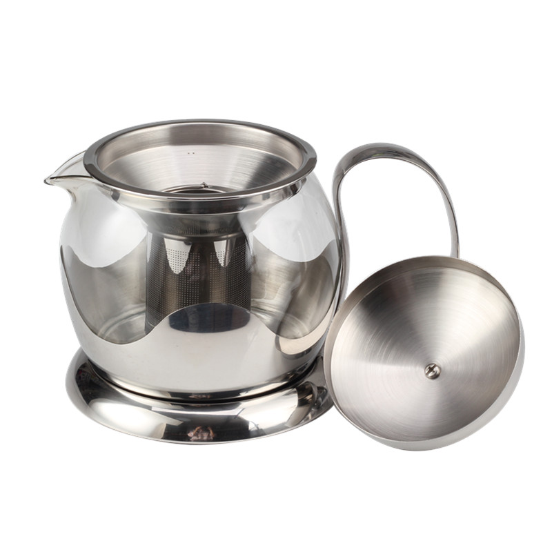 Glass Teapot Insulated Tea Cup With Infuser