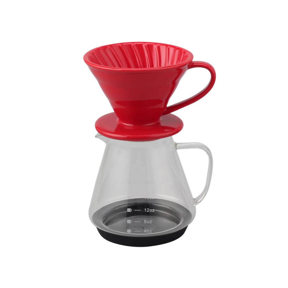 Pour Over Coffee Maker Set, Premium Ceramic Dripper