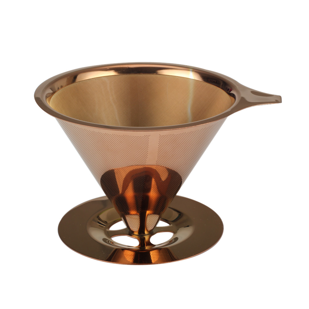 Pour Over Coffee Filter Stainless Steel Coffee Filter Cone Dripper Cup