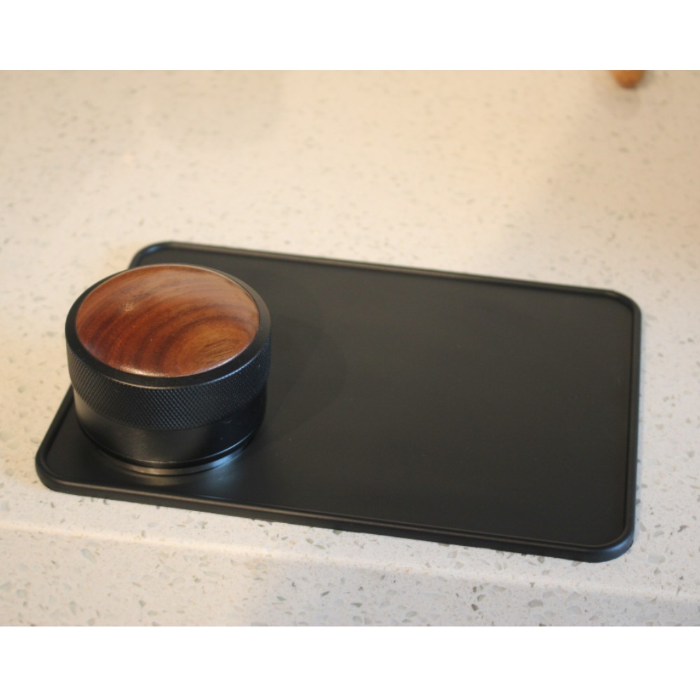 Coffee Espresso Flat Tamping Mat, Black