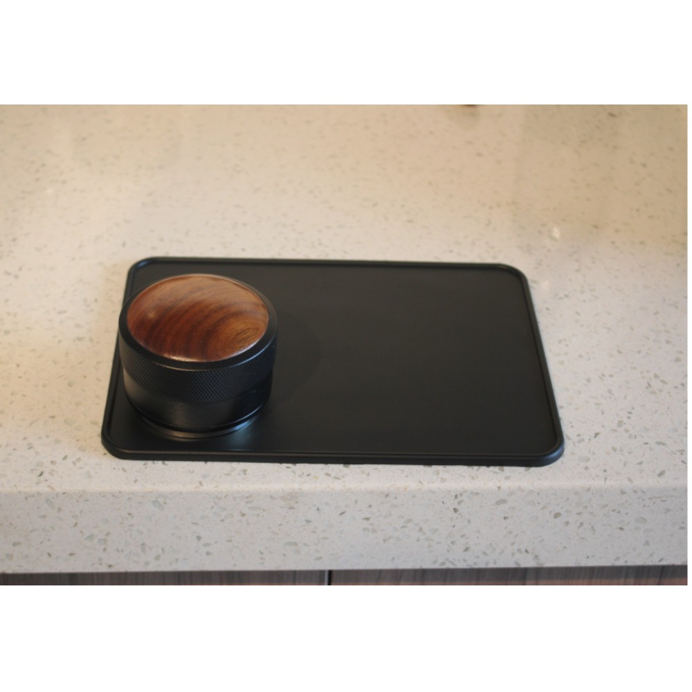 Coffee Espresso Flat Tamping Mat, Black