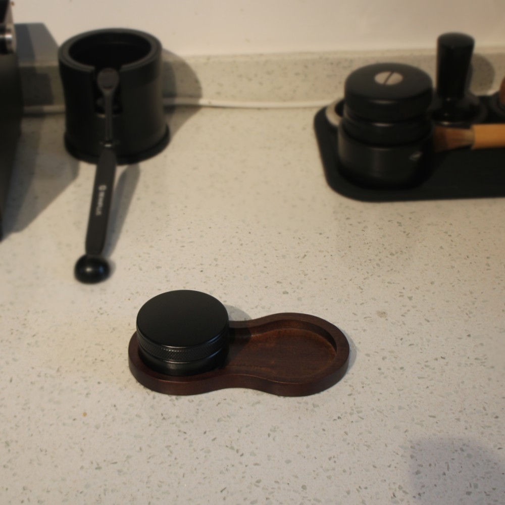 Walnut Coffee Tamper Holder, Coffee Portafilters Stand