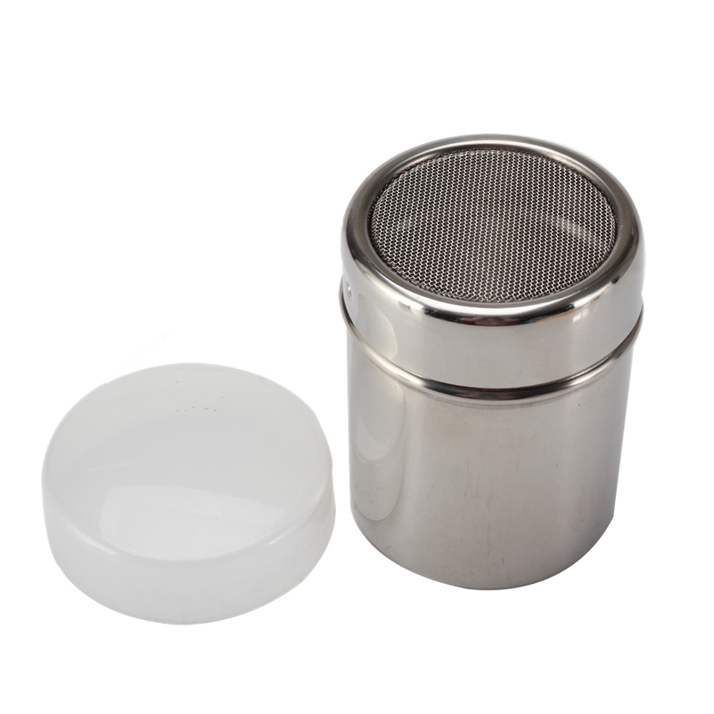 Stainless Steel Powder Shaker Mesh Chocolate Shaker Flour Coffee Sifter Jars