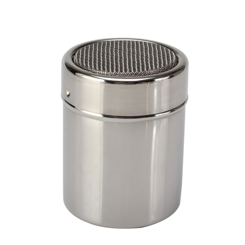 Stainless Steel Powder Shaker Mesh Chocolate Shaker Flour Coffee Sifter Jars