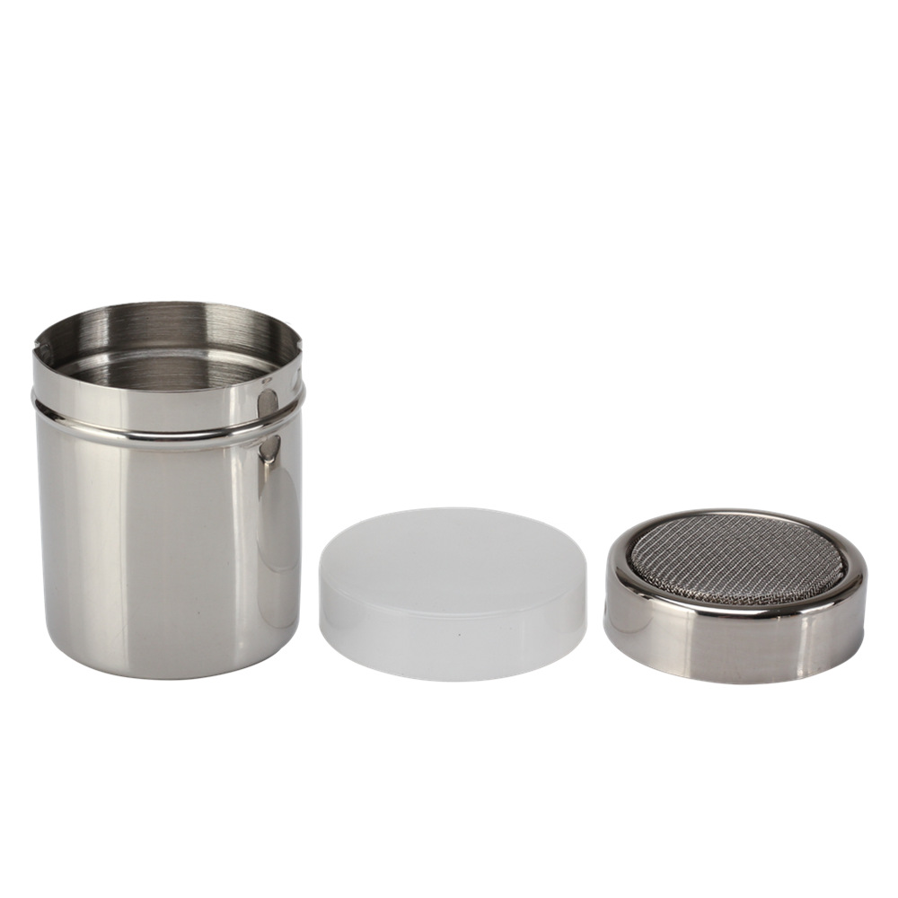 Stainless Steel Powder Shaker Mesh Chocolate Shaker Flour Coffee Sifter Jars