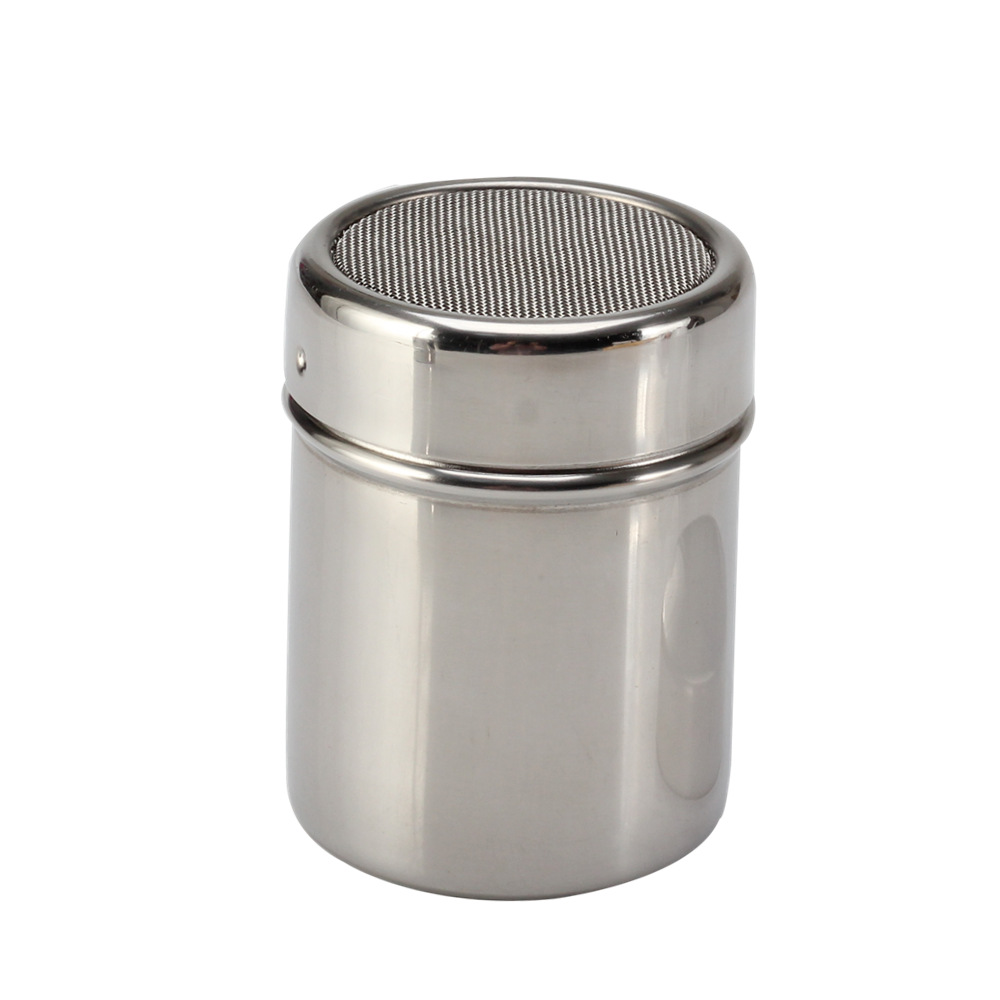 Stainless Steel Powder Shaker Mesh Chocolate Shaker Flour Coffee Sifter Jars