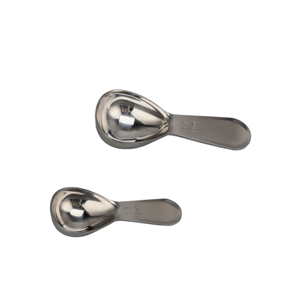 Coffee Scoop in 2 Sizes(15ml And 30ml), Stainless Steel Measuring Spoons