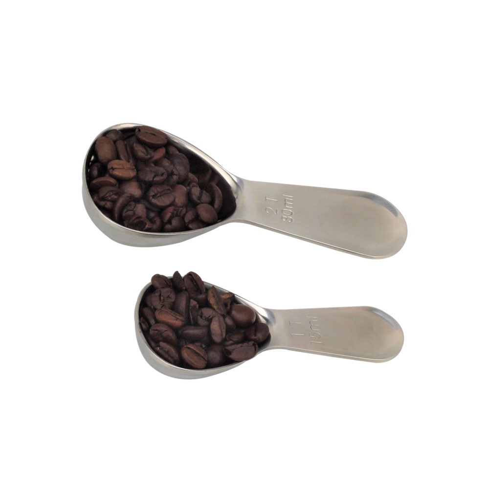 Coffee Scoop in 2 Sizes(15ml And 30ml), Stainless Steel Measuring Spoons