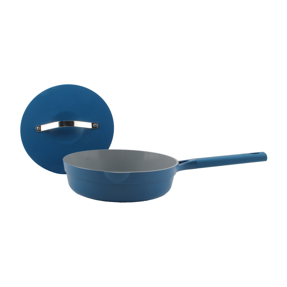 Coating Technology, Aluminum Casting Deep Frying Pan With Lid