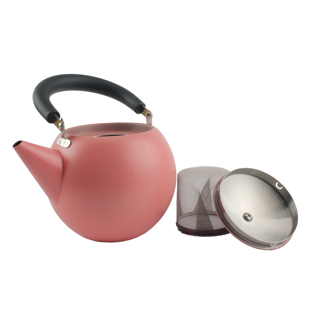 Classic Double Walled Teapot Coffee Pot With Infuser, Tea Kettle With Removable Infuser