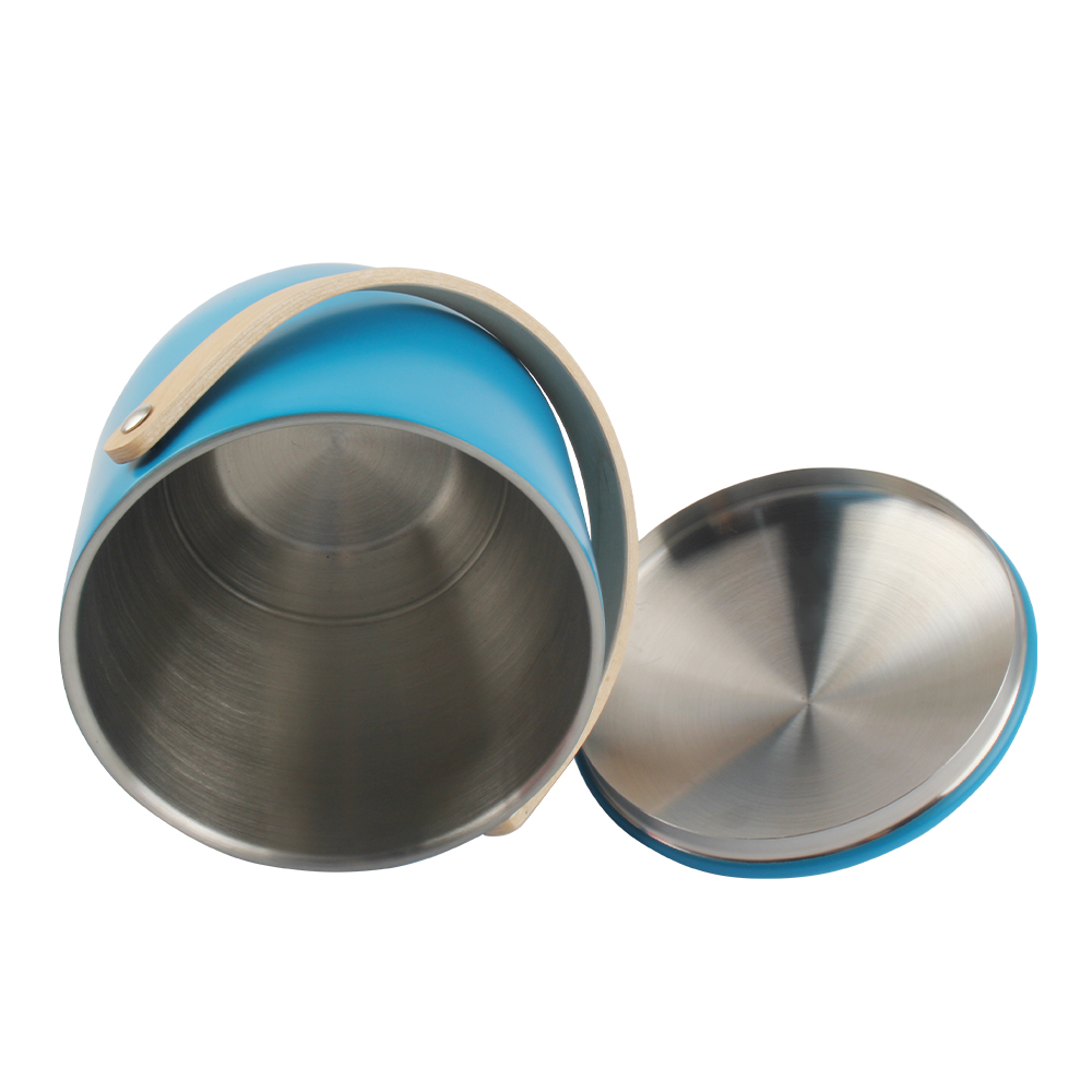 Stainless Steel Insulated Ice Bucket With Removable Lid