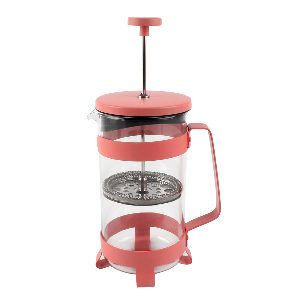 High-Heat Borosilicate Glass And Stainless Steel Filter Coffee Press, Large Capacity Coffee Maker