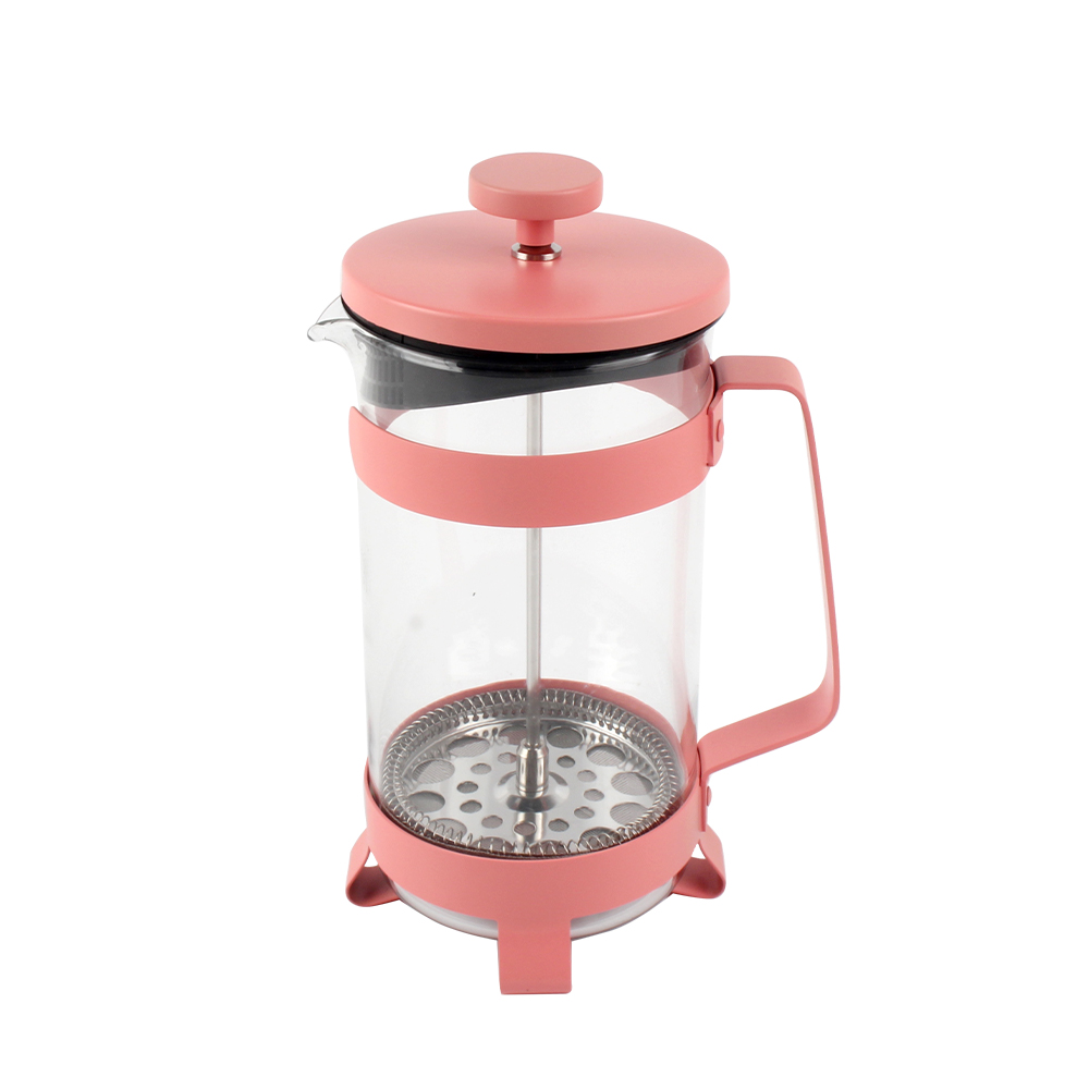 High-Heat Borosilicate Glass And Stainless Steel Filter Coffee Press, Large Capacity Coffee Maker