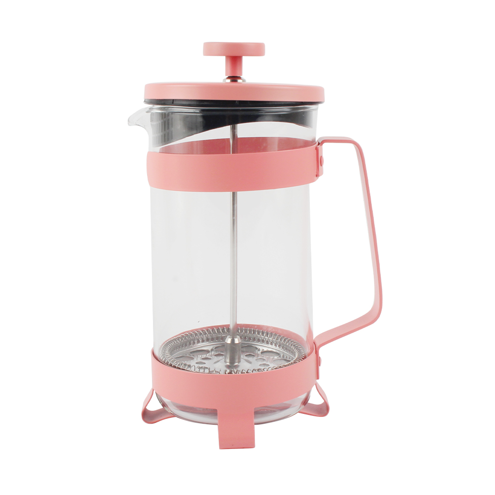 High-Heat Borosilicate Glass And Stainless Steel Filter Coffee Press, Large Capacity Coffee Maker