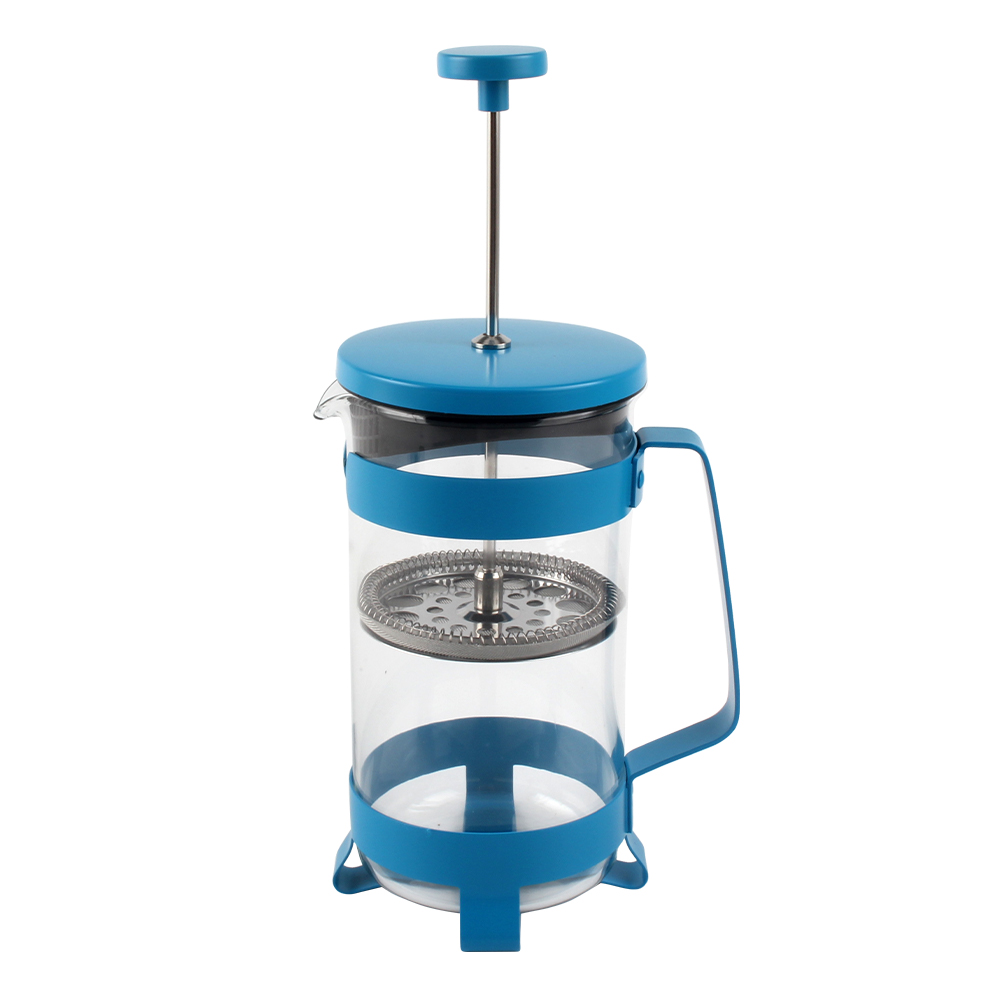 Tea Brewer & Coffee Plunger 34oz, Heat Resistant Borosilicate Glass Caffettiere With Steel Plunger