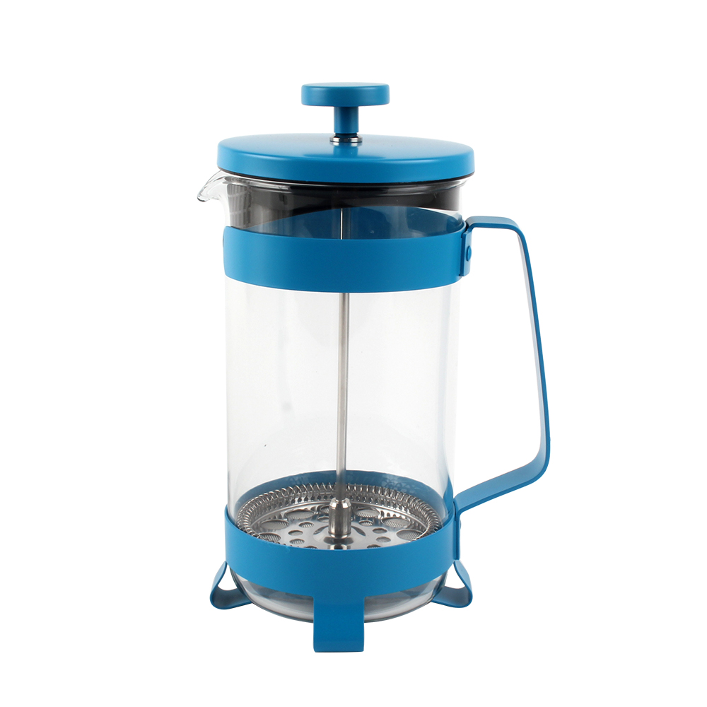 Tea Brewer & Coffee Plunger 34oz, Heat Resistant Borosilicate Glass Caffettiere With Steel Plunger