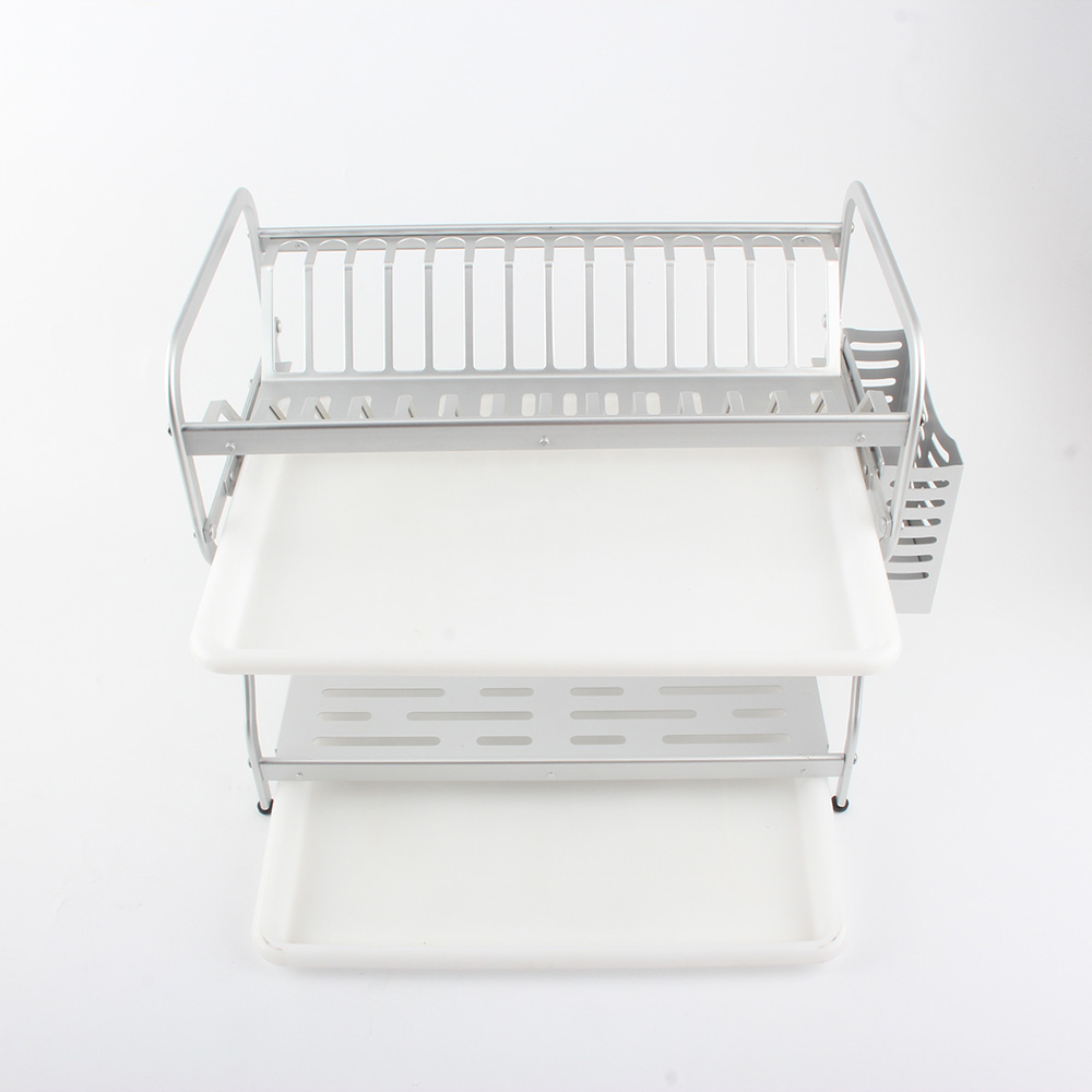 Multifunctional Dish Rack for Kitchen Counter, Anti-Rust Dish Drainers With Cutlery & Cup Holders