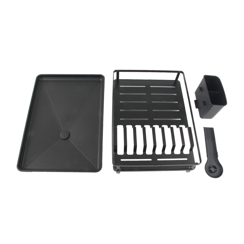 Dish Rack With Drainboard, Rustproof Dish Drainer With Utensil Holder for Sink