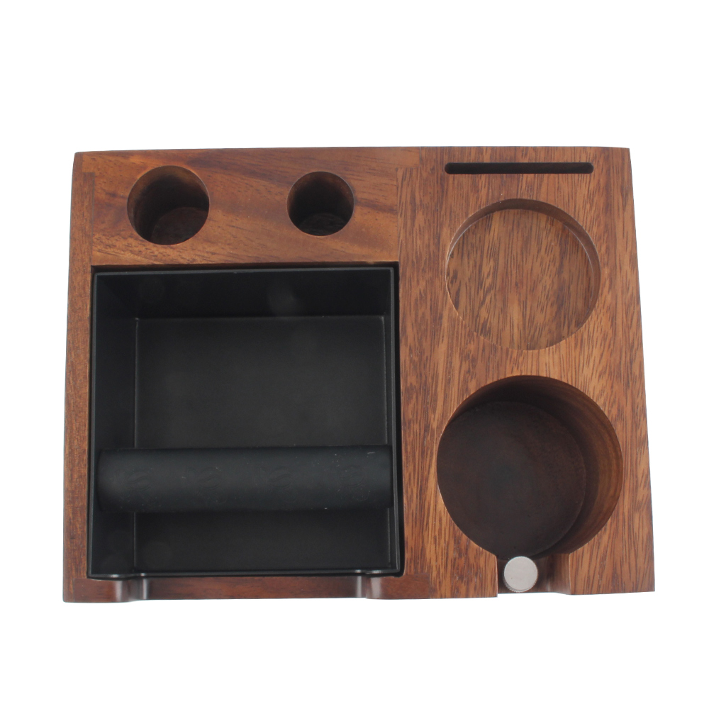 Espresso Tamping Station Knock Box, Espresso Accessories for Coffee Bar