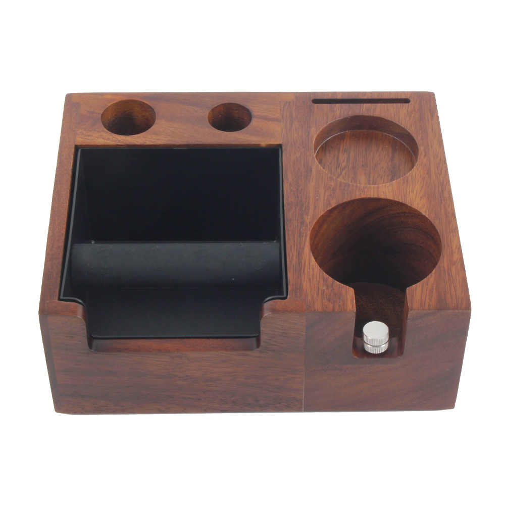 Espresso Tamping Station Knock Box, Espresso Accessories for Coffee Bar