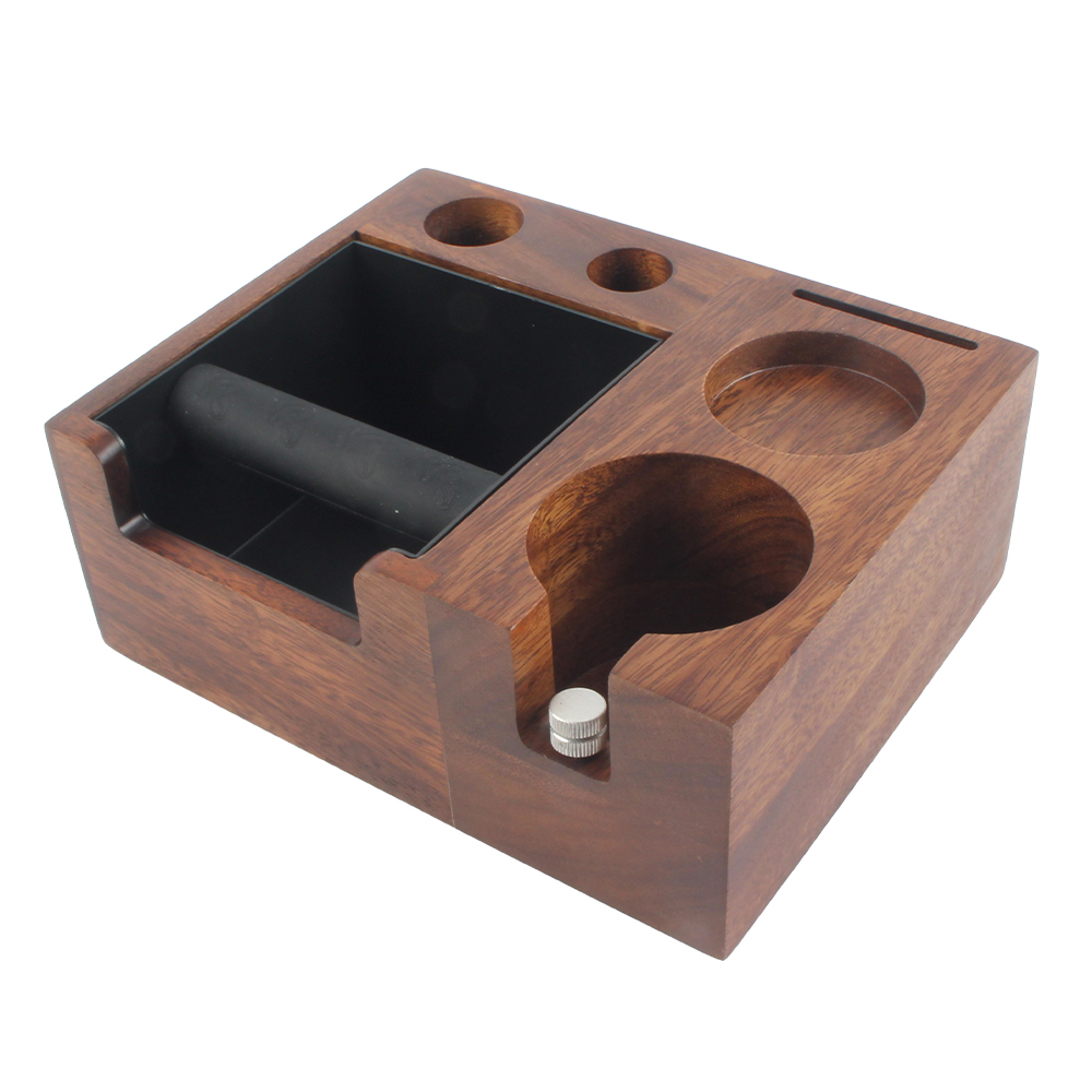 Espresso Tamping Station Knock Box, Espresso Accessories for Coffee Bar