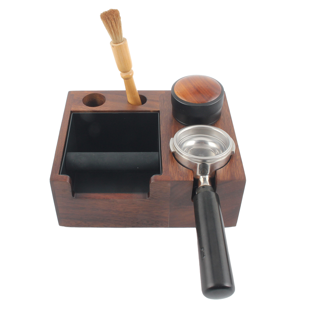Espresso Tamping Station Knock Box, Espresso Accessories for Coffee Bar