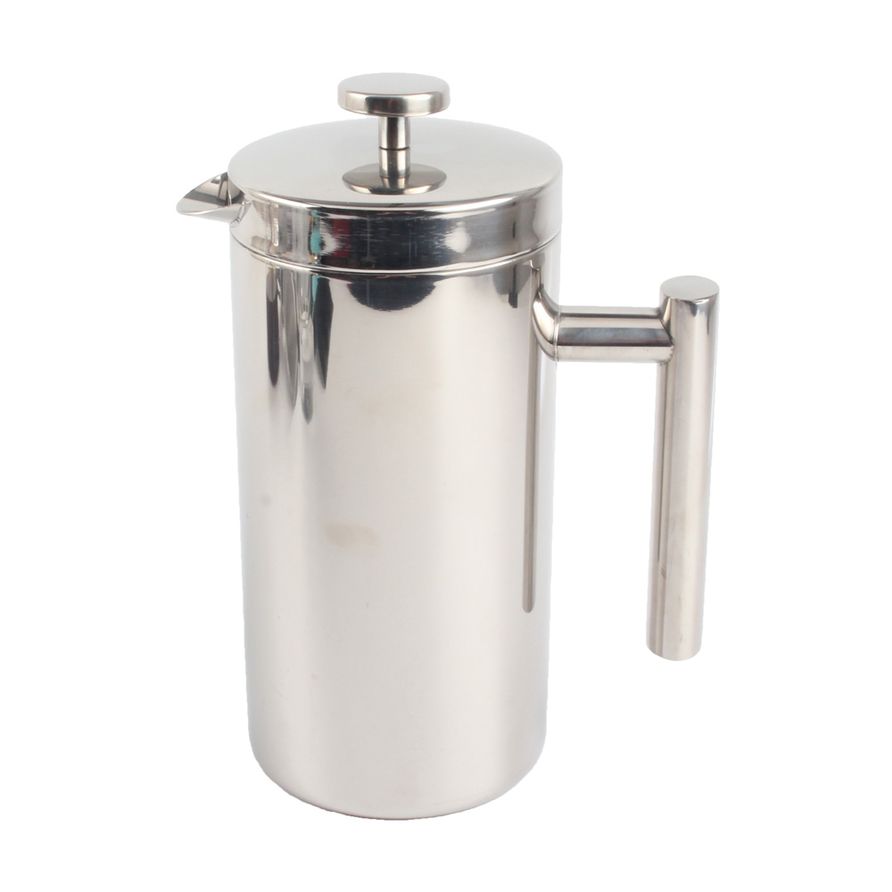 Double-Walled Insulated Stainless Steel French Press, 1 Litre Coffee Maker