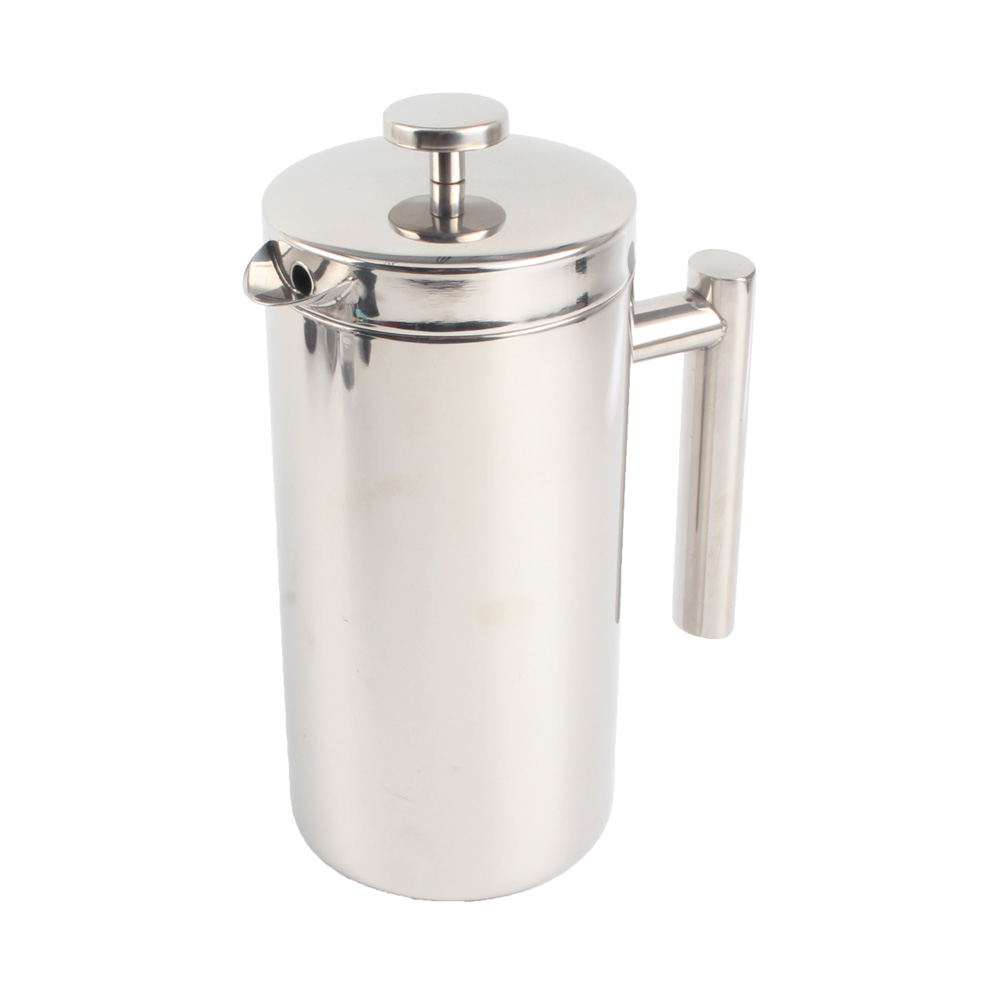 Double-Walled Insulated Stainless Steel French Press, 1 Litre Coffee Maker