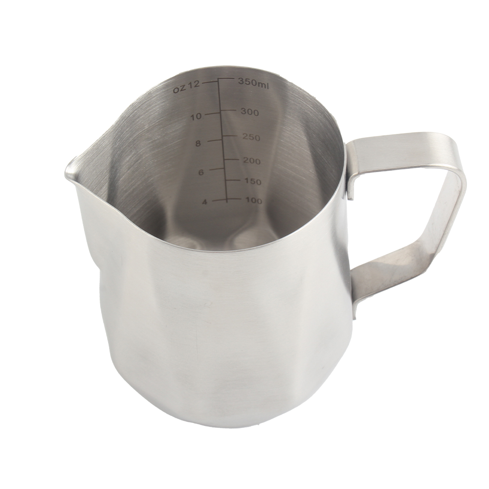 Modern Espresso Milk Frothing Pitcher, Stainless Steel Coffee Milk Jug