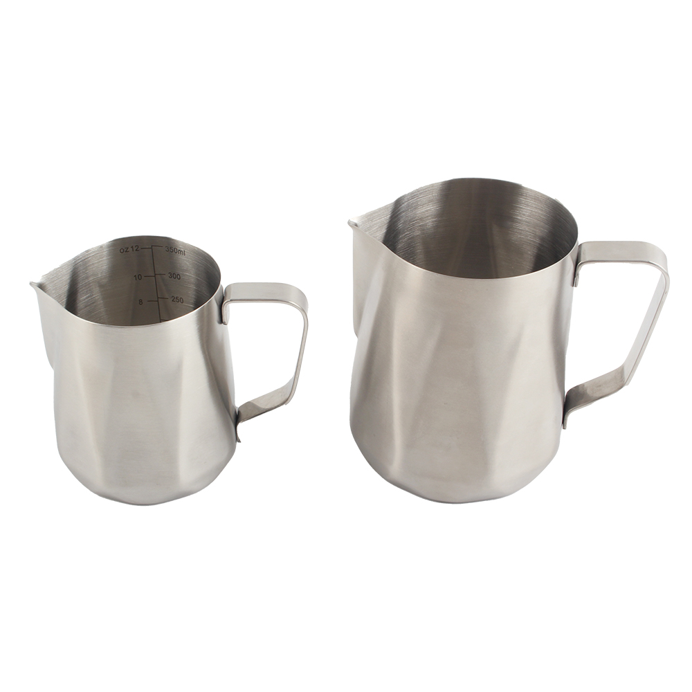 Modern Espresso Milk Frothing Pitcher, Stainless Steel Coffee Milk Jug