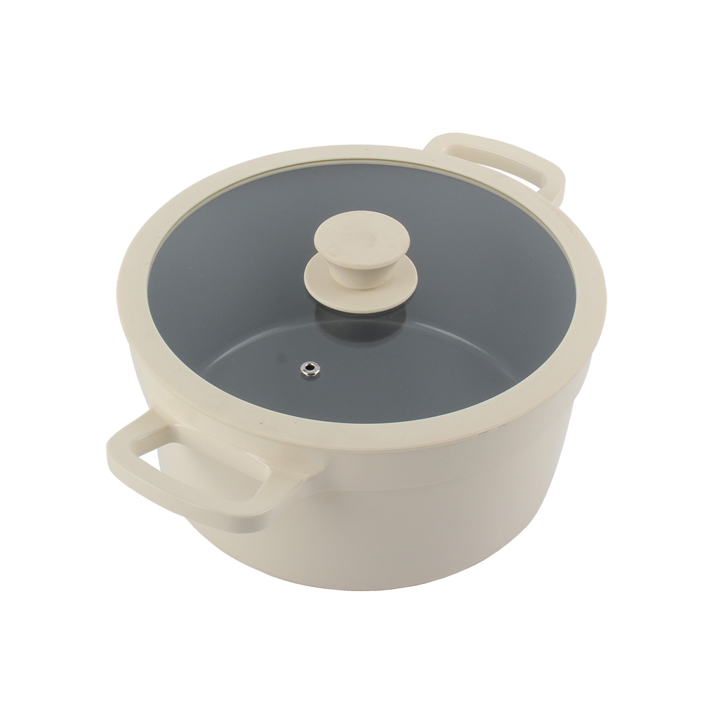 Nonstick Aluminum Alloy Soup Pot, Cookware Pot Set With Glass Lid