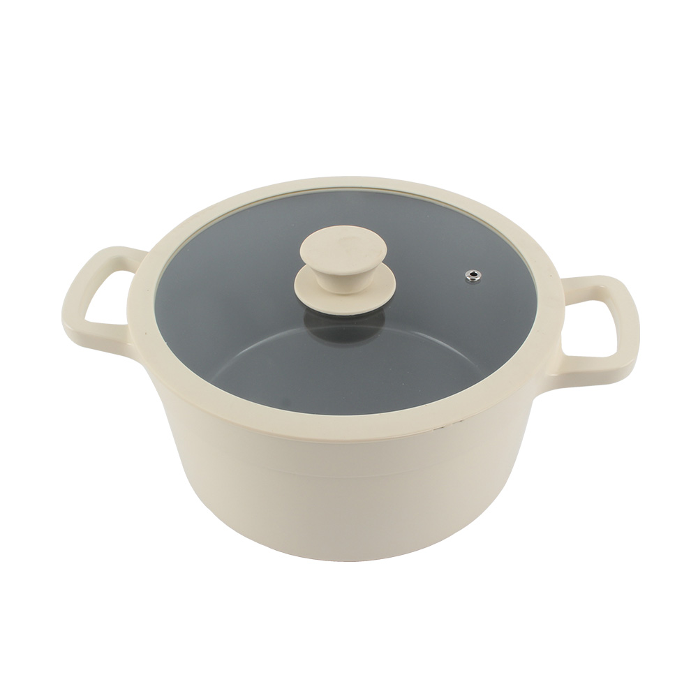 Nonstick Aluminum Alloy Soup Pot, Cookware Pot Set With Glass Lid